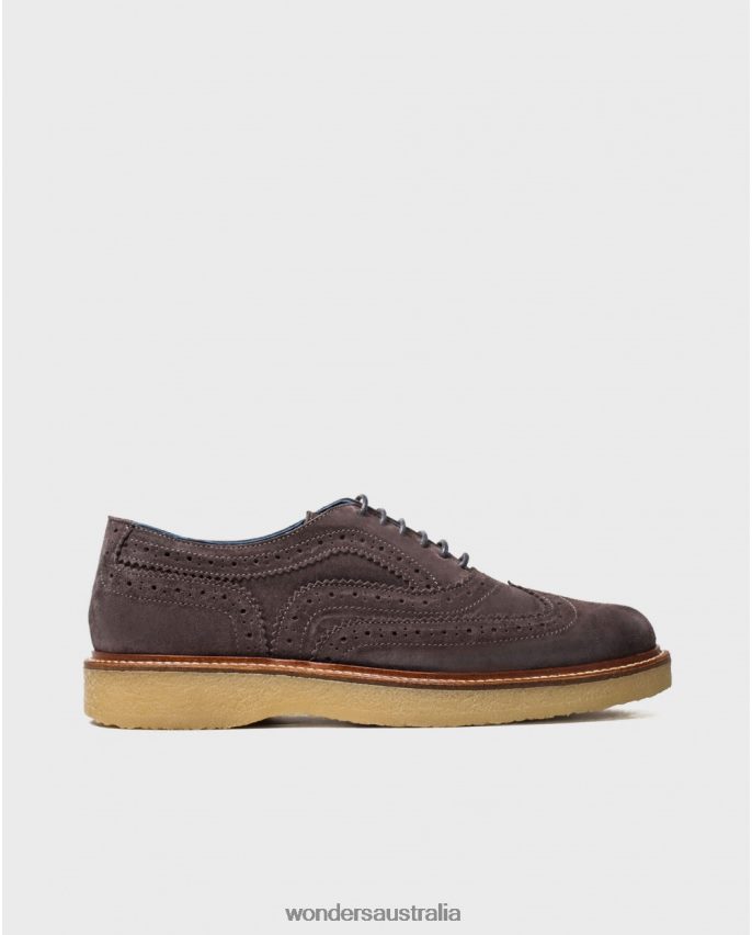 Gris Footwear DD4868362 Gris Leather Shoe With Brogue Detail Men Wonders