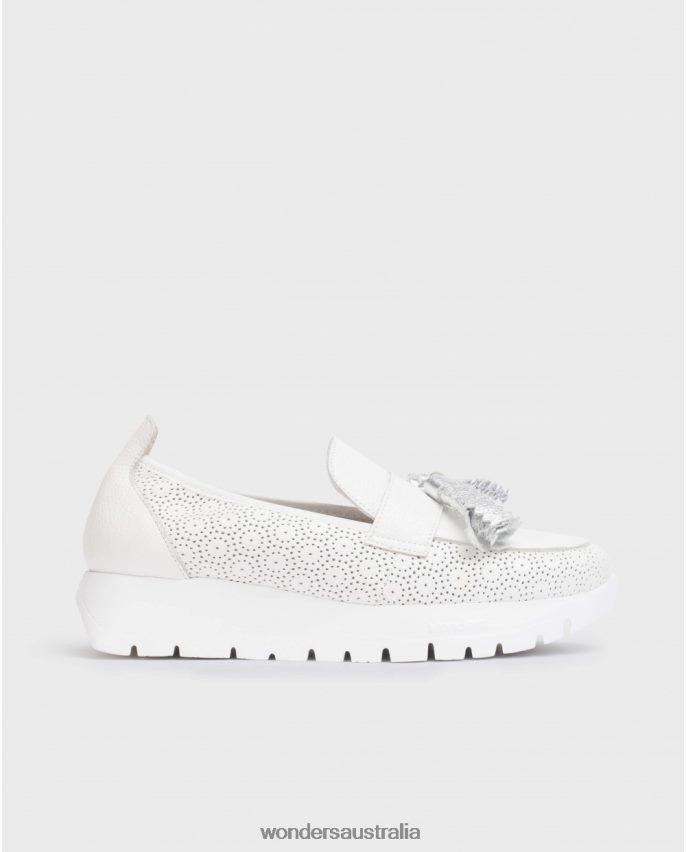 Off/Plata Footwear DD4868178 Off/Plata White Materia Moccasin Women Wonders