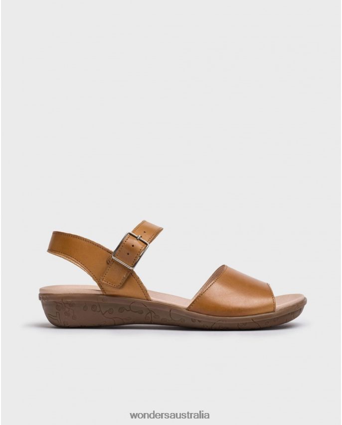 Cuero Footwear DD4868440 Cuero Flat Leather Sandal Women Wonders