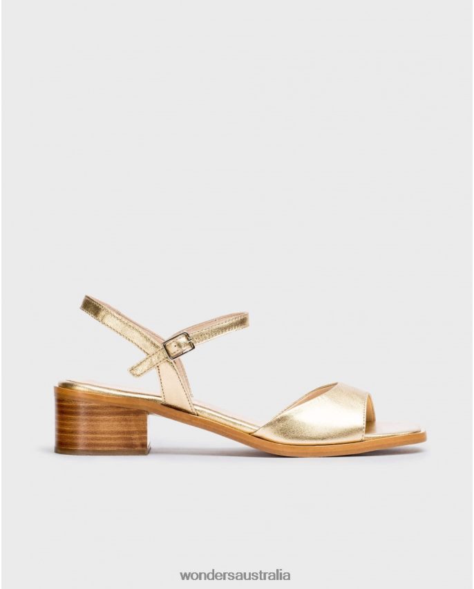 Gold Footwear DD4868342 Gold Metallic Lumina Sandal Women Wonders
