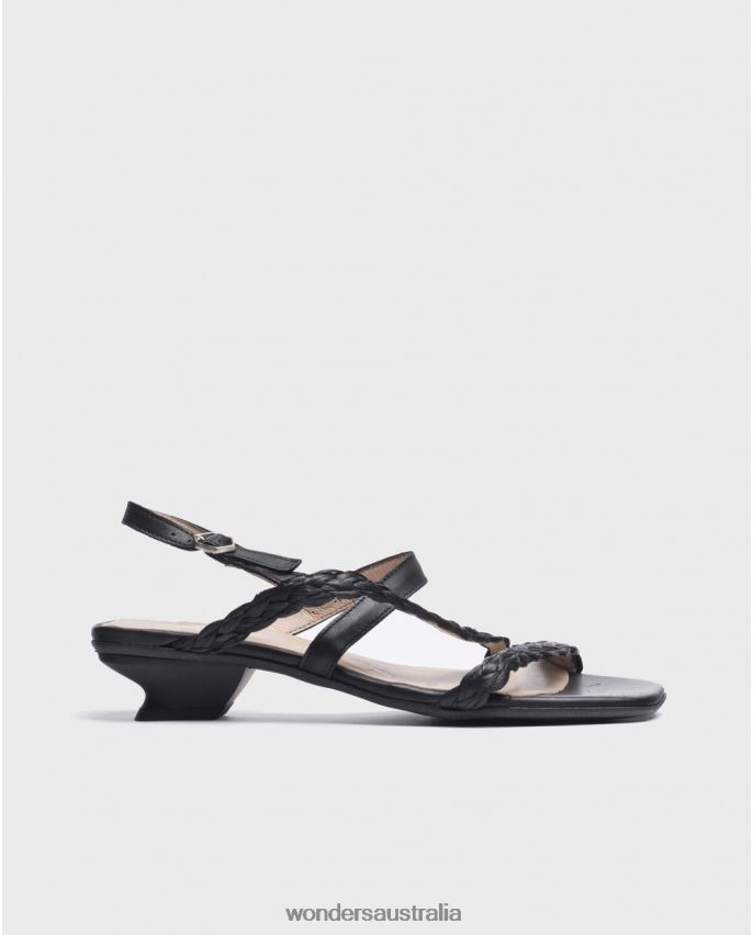 Negro Footwear DD486828 Negro Black Sol Sandal Women Wonders