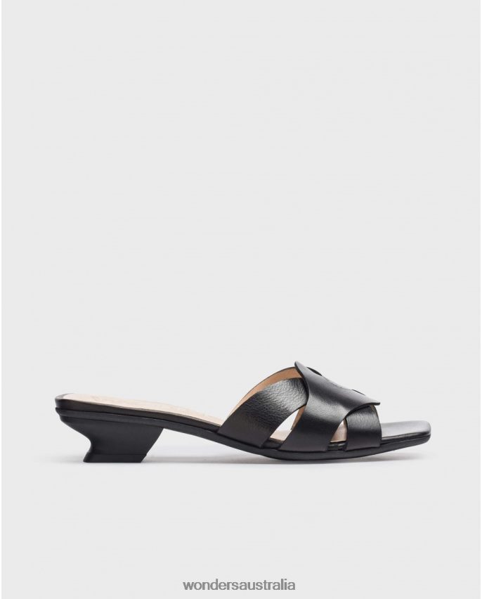 Negro Footwear DD486833 Negro Black Mica Mule Women Wonders