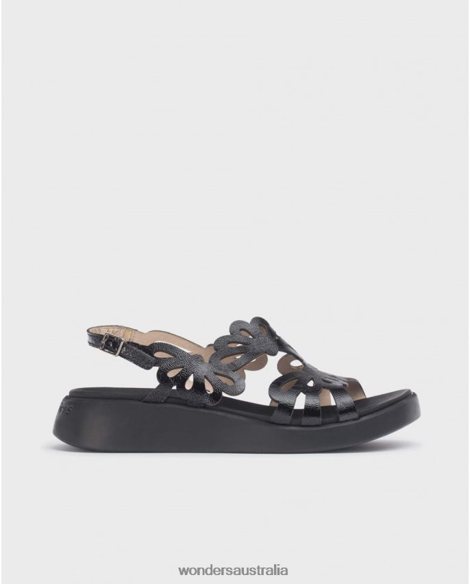 Negro Footwear DD486839 Negro Black Margarita Sandal Women Wonders