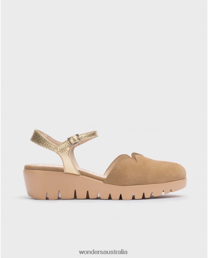 Sand/Gold Footwear DD486848 Sand/Gold Brown Caravaca Sandal Women Wonders
